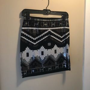 Sequin mini skirt